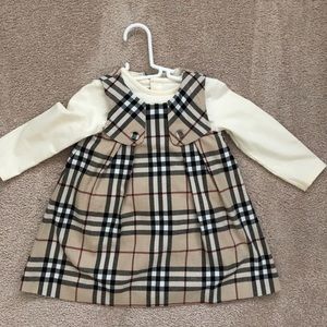 Burberry Sleeveless Dress and Shirt, 12-18 mon